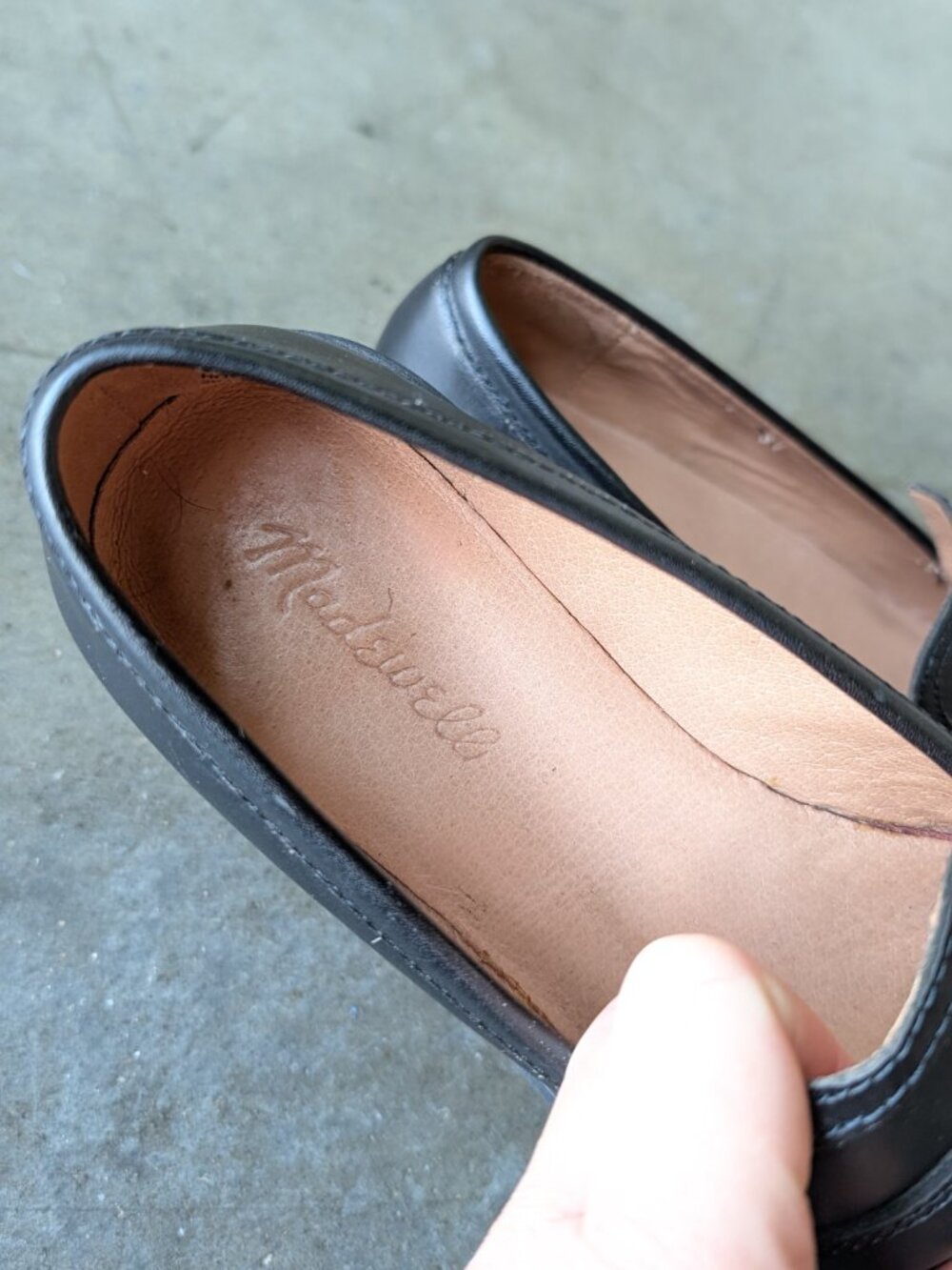 Madewell Bradley Lugsole Loafer in True Black Leather size 7.5 - Picture 5 of 9